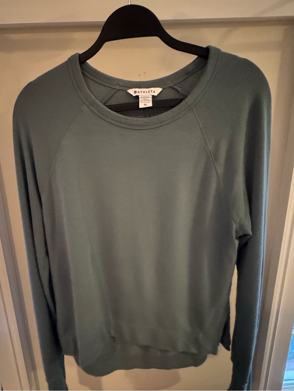 Athleta Coaster Luxe Crewneck Pullover Sweatshirt - Sage